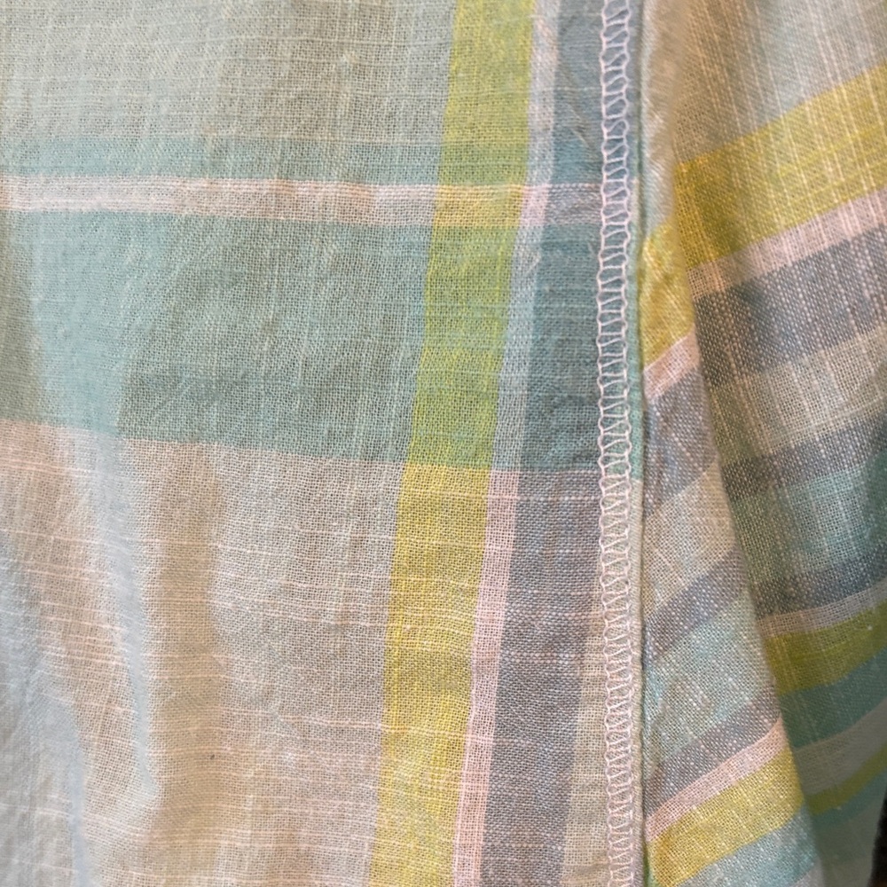 Columbia Women's Linen Style Plaid Button Down - Large - Picture 5 of 11